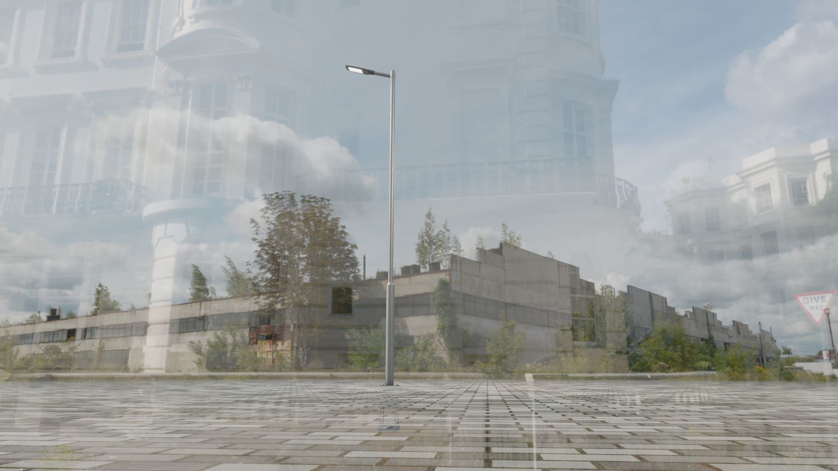 Street Light 12 version 6 5m with pole 2 Low-poly 3D model_15