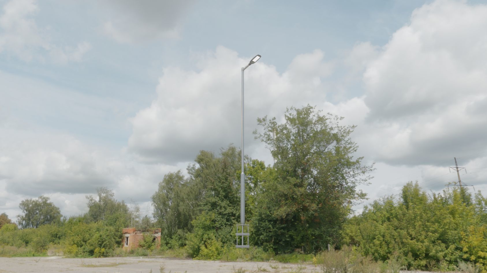 Street Light 12 version 6 5m with pole 2 Low-poly 3D model_68