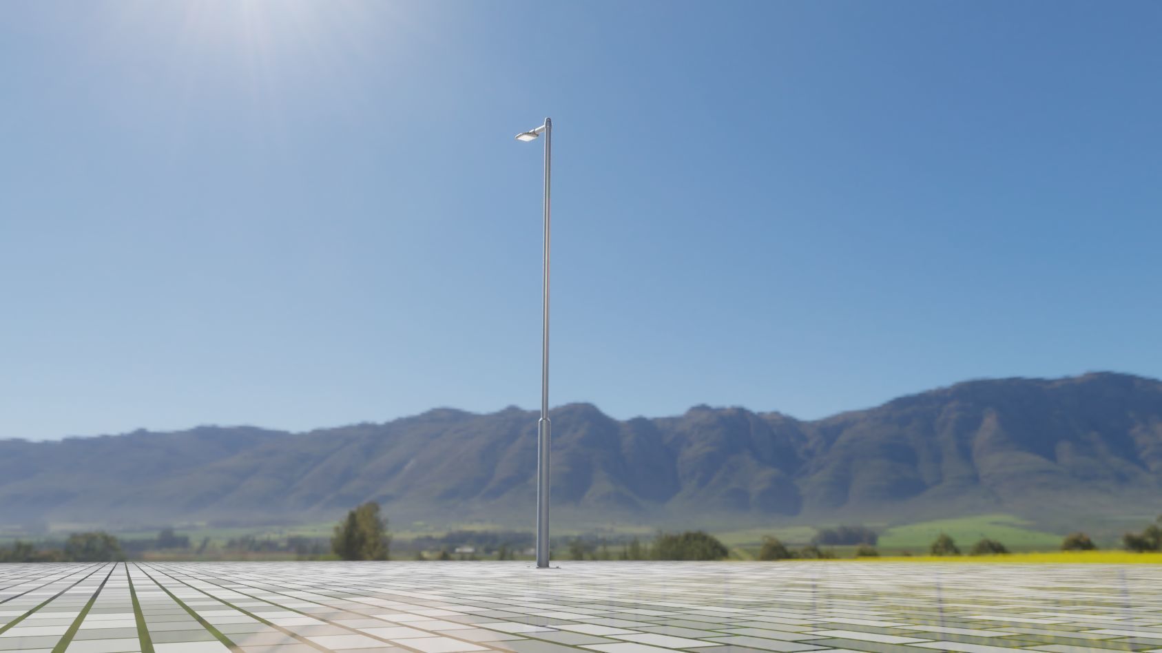 Street Light 12 version 6 5m with pole 2 Low-poly 3D model_20