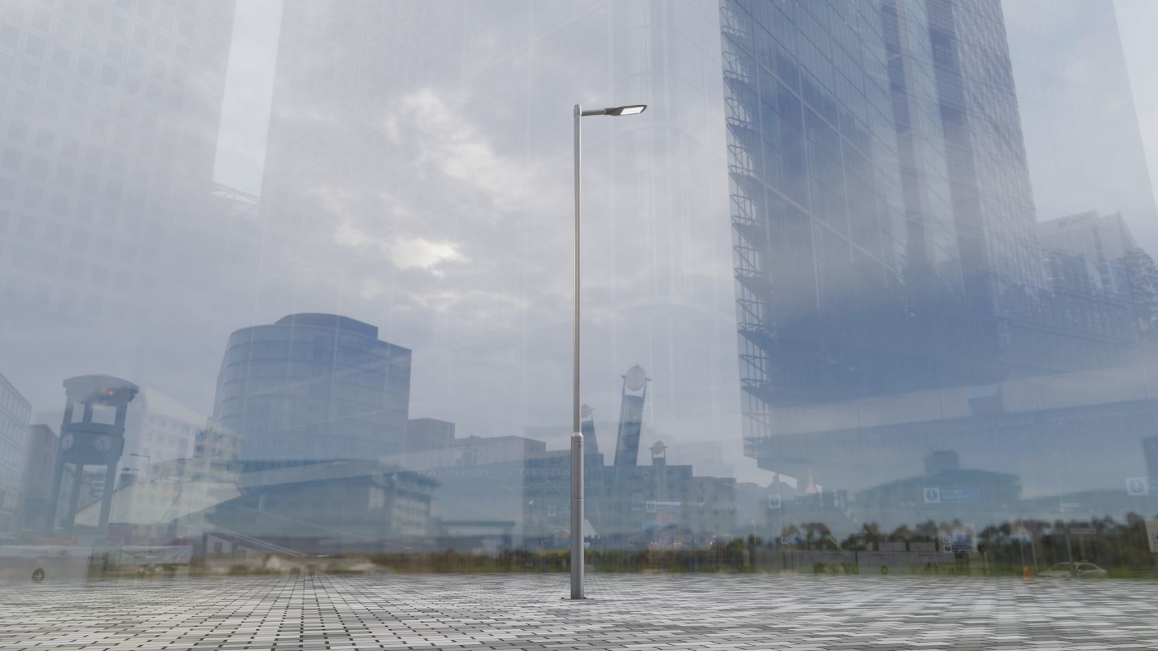 Street Light 12 version 6 5m with pole 2 Low-poly 3D model_29