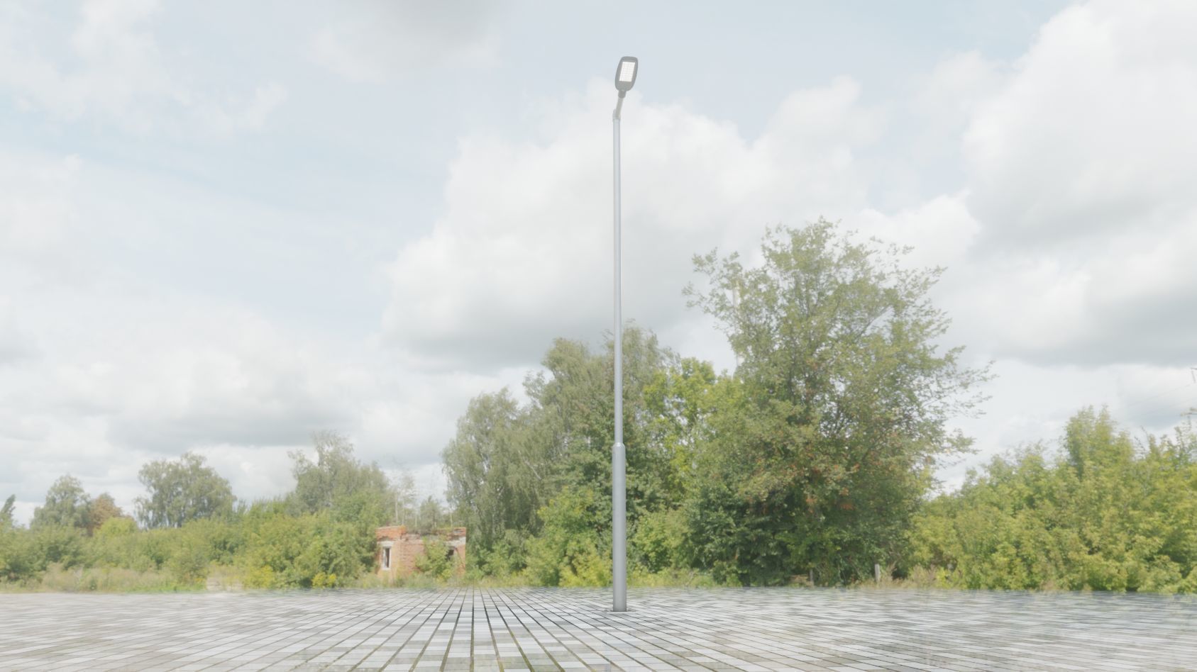 Street Light 12 version 6 5m with pole 2 Low-poly 3D model_38