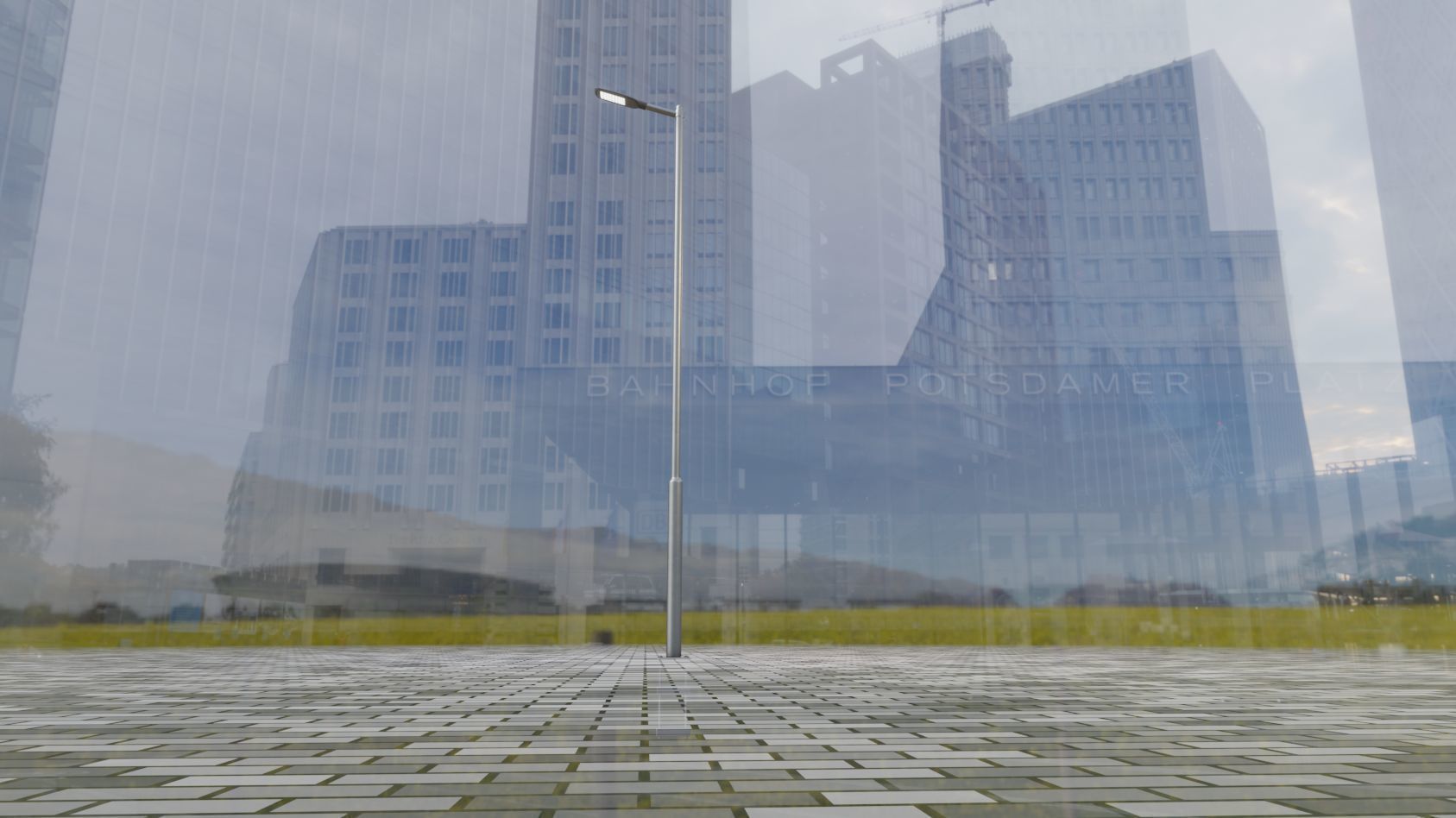 Street Light 12 version 6 5m with pole 2 Low-poly 3D model_14