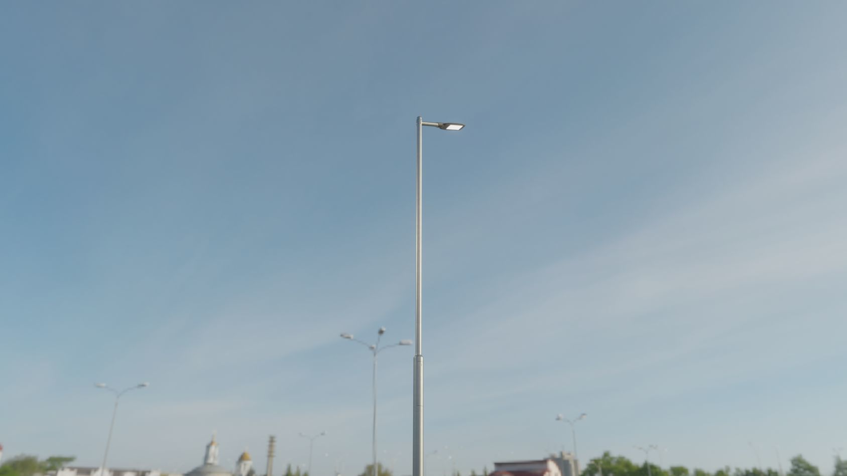 Street Light 12 version 6 5m with pole 2 Low-poly 3D model_61