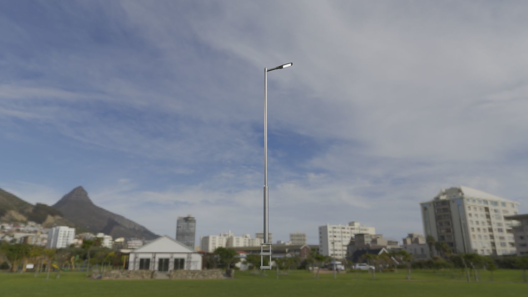 Street Light 12 version 6 5m with pole 2 Low-poly 3D model_64