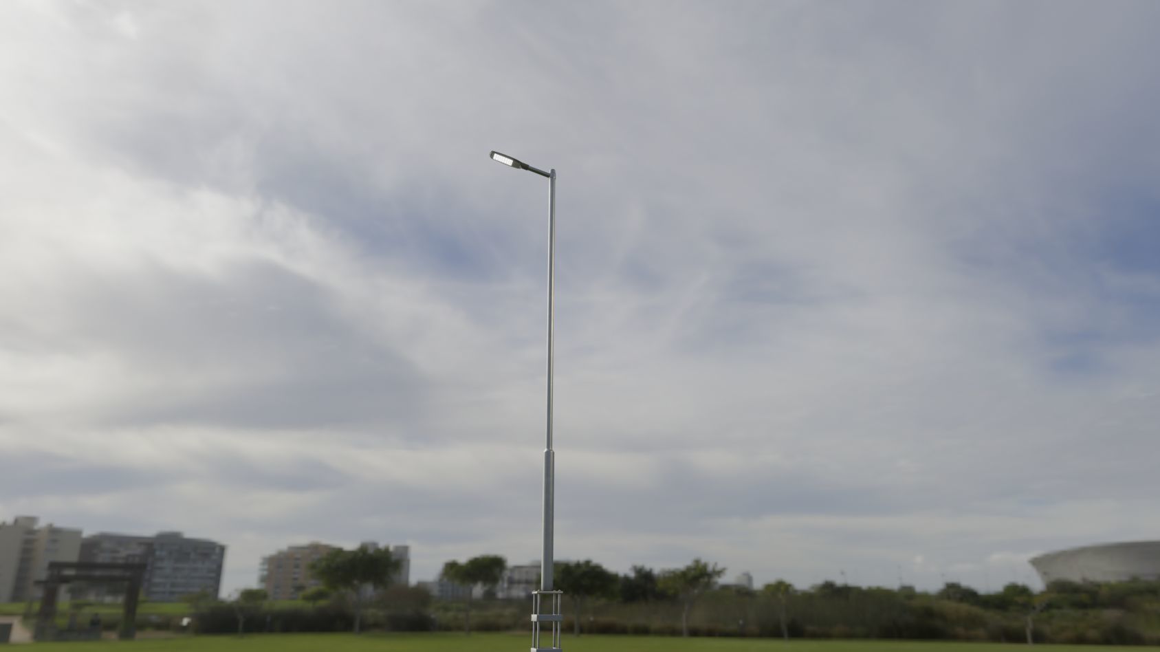 Street Light 12 version 6 5m with pole 2 Low-poly 3D model_79