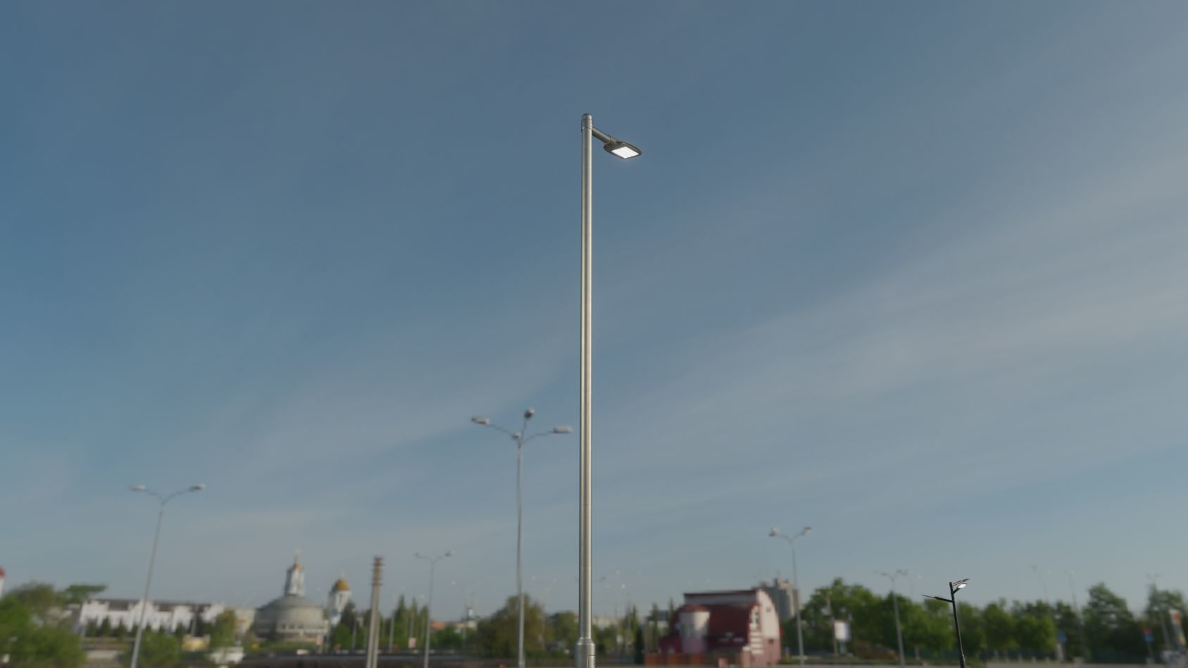 Street Light 12 version 6 5m with pole 2 Low-poly 3D model_91