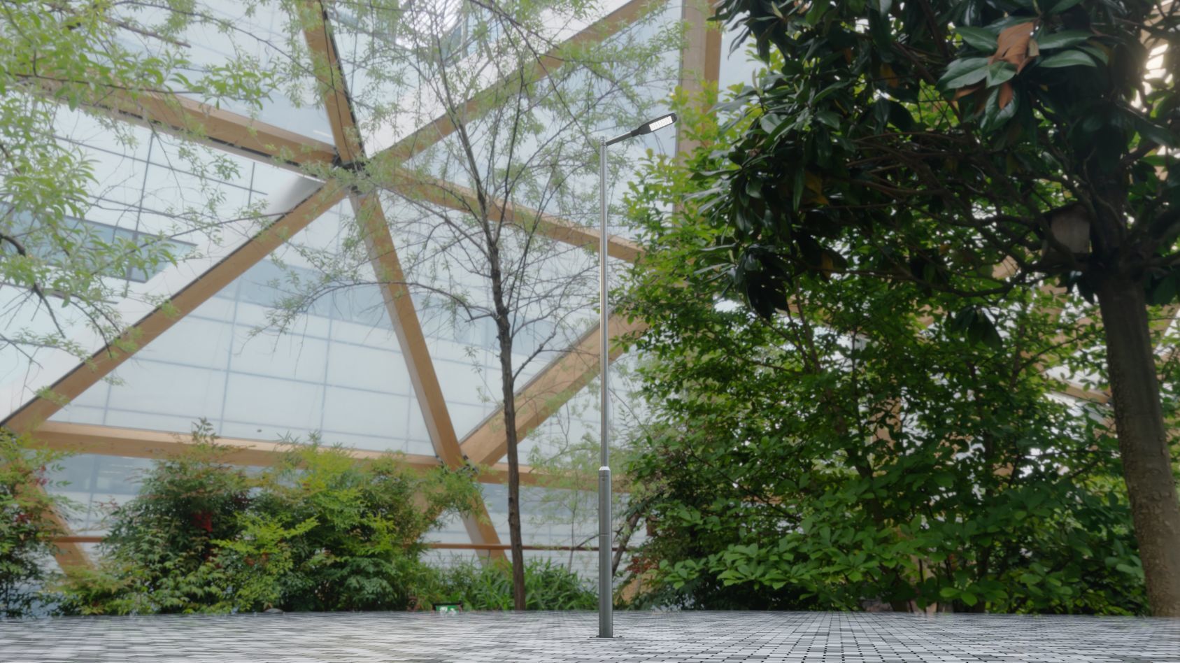 Street Light 12 version 6 5m with pole 2 Low-poly 3D model_32