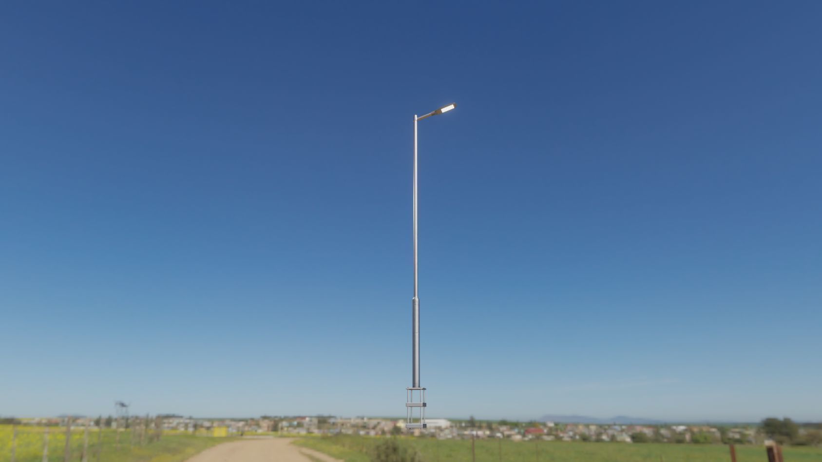 Street Light 12 version 6 5m with pole 2 Low-poly 3D model_65