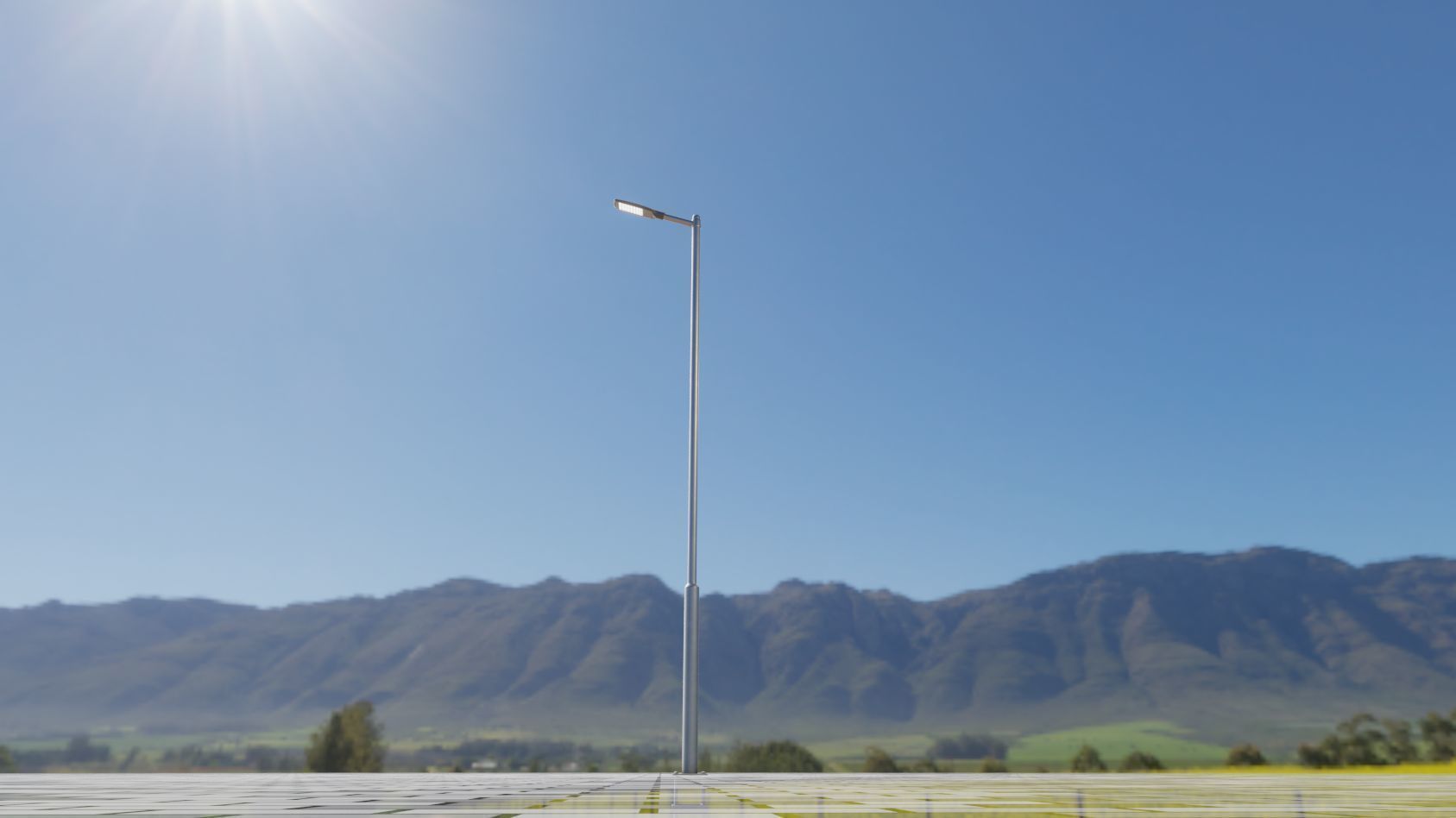 Street Light 12 version 6 5m with pole 2 Low-poly 3D model_80