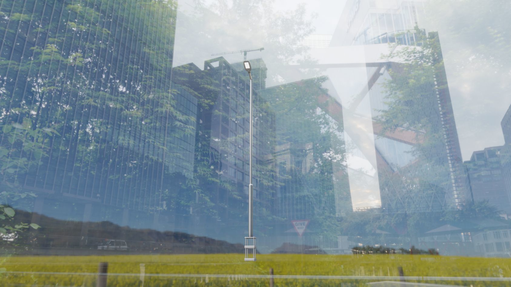 Street Light 12 version 6 5m with pole 2 Low-poly 3D model_73