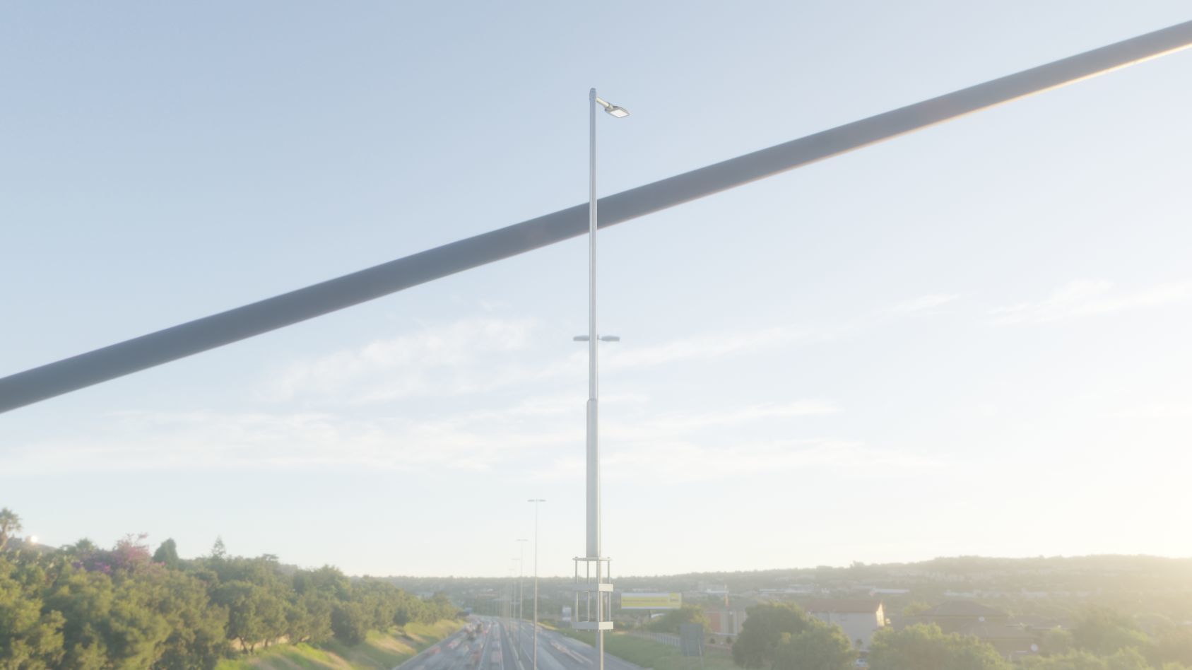 Street Light 12 version 6 5m with pole 2 Low-poly 3D model_25