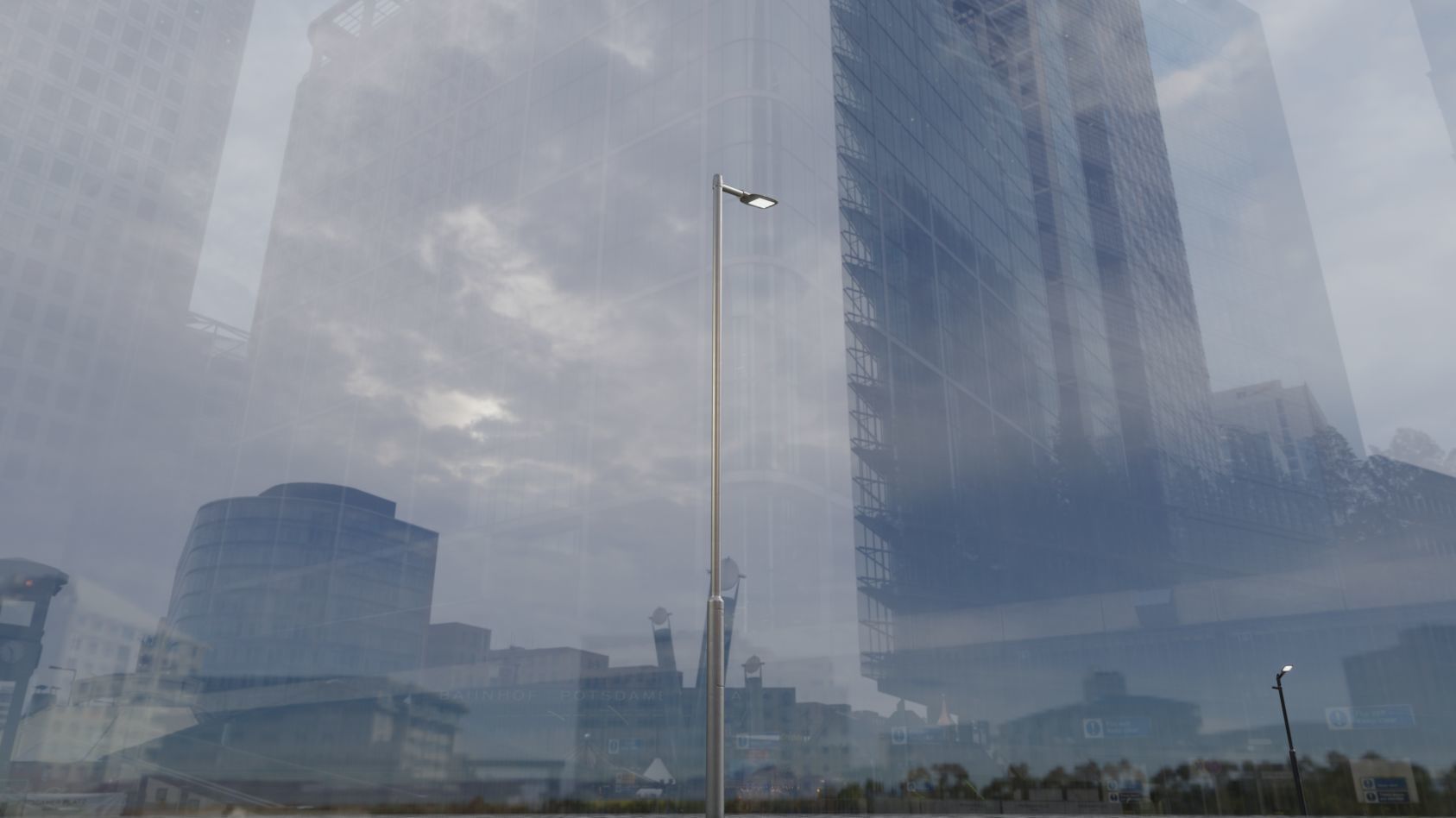 Street Light 12 version 6 5m with pole 2 Low-poly 3D model_59