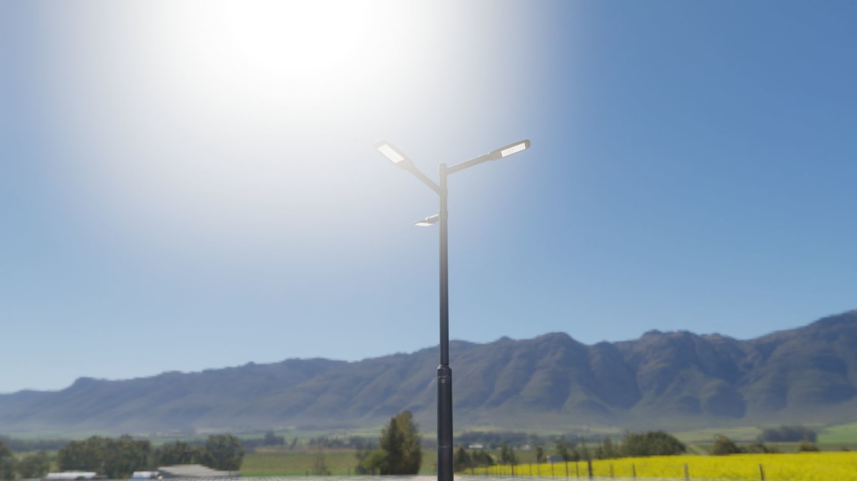 Street Light 12 version 5 3m with pole 3 Low-poly 3D model_30