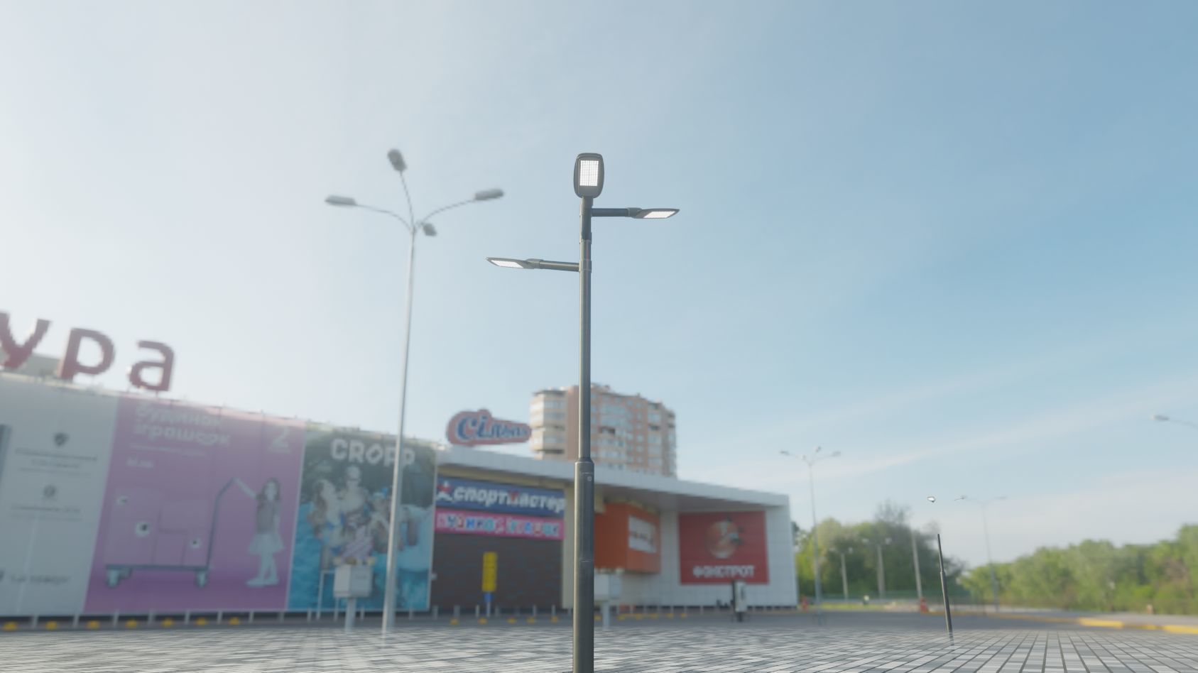 Street Light 12 version 5 3m with pole 3 Low-poly 3D model_26
