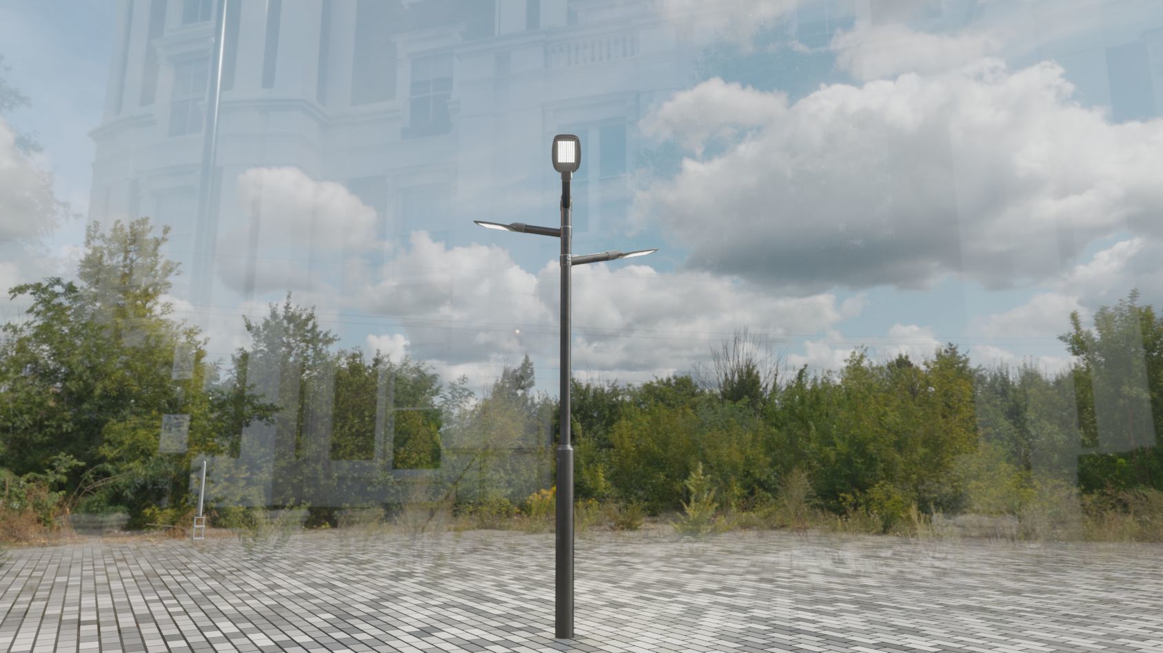 Street Light 12 version 5 3m with pole 3 Low-poly 3D model_70