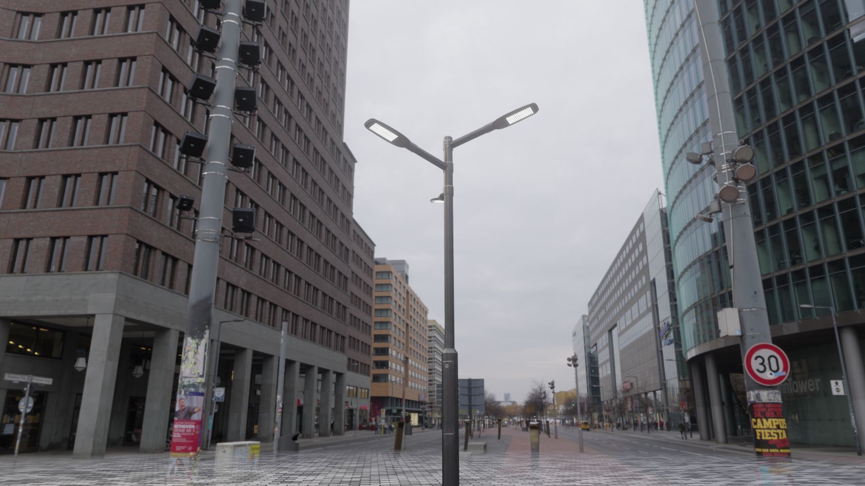 Street Light 12 version 5 3m with pole 3 Low-poly 3D model_31