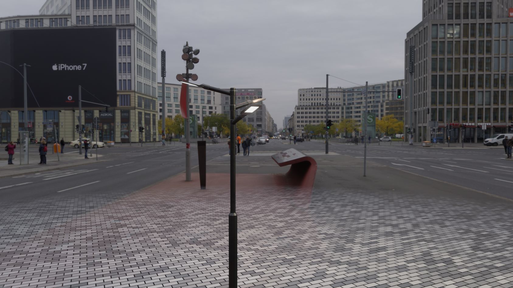 Street Light 12 version 5 3m with pole 3 Low-poly 3D model_46