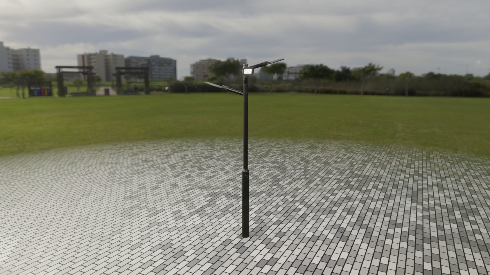 Street Light 12 version 5 3m with pole 3 Low-poly 3D model_59