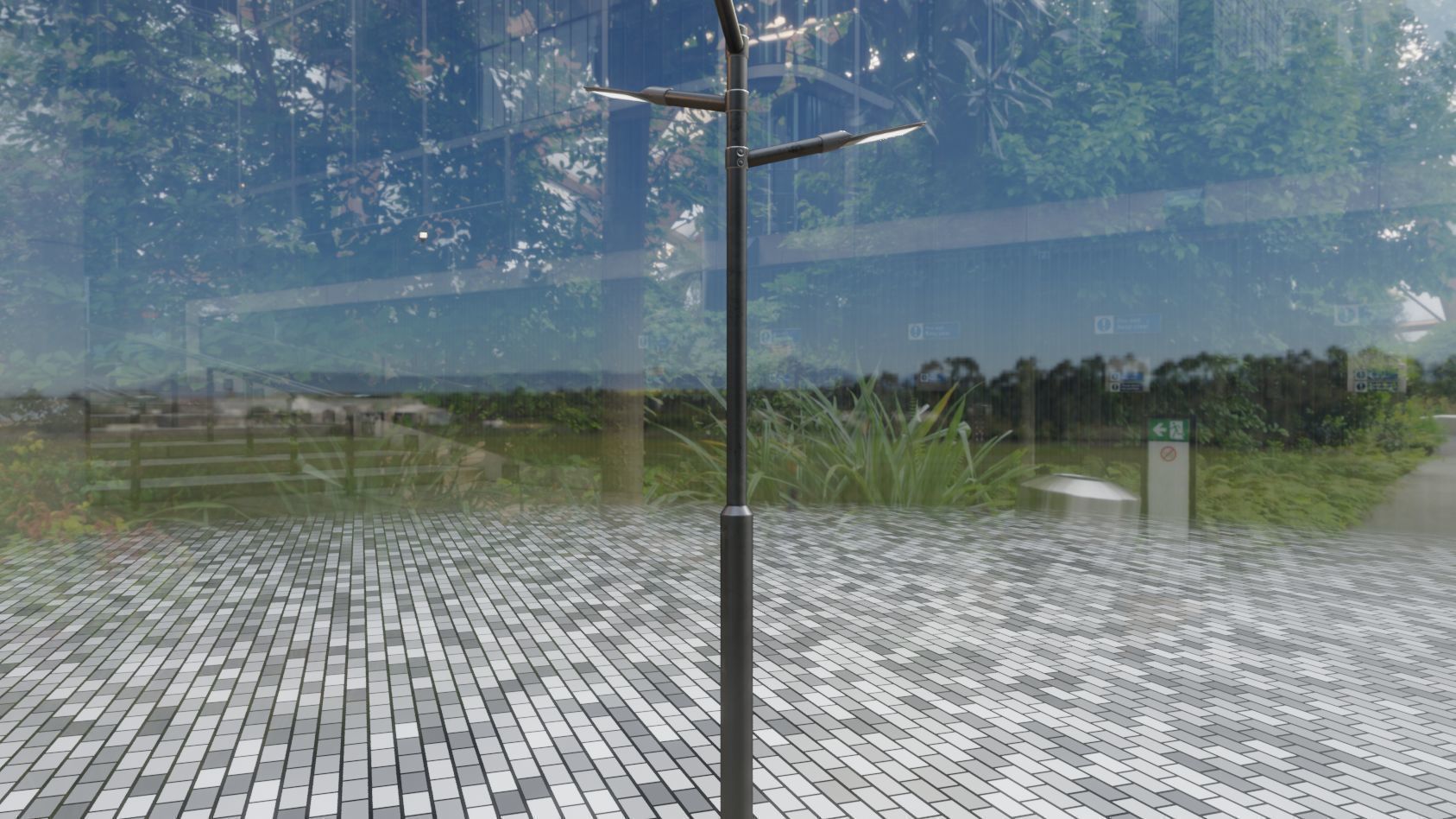 Street Light 12 version 5 3m with pole 3 Low-poly 3D model_38