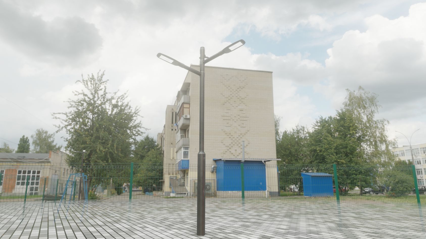 Street Light 12 version 5 3m with pole 3 Low-poly 3D model_21