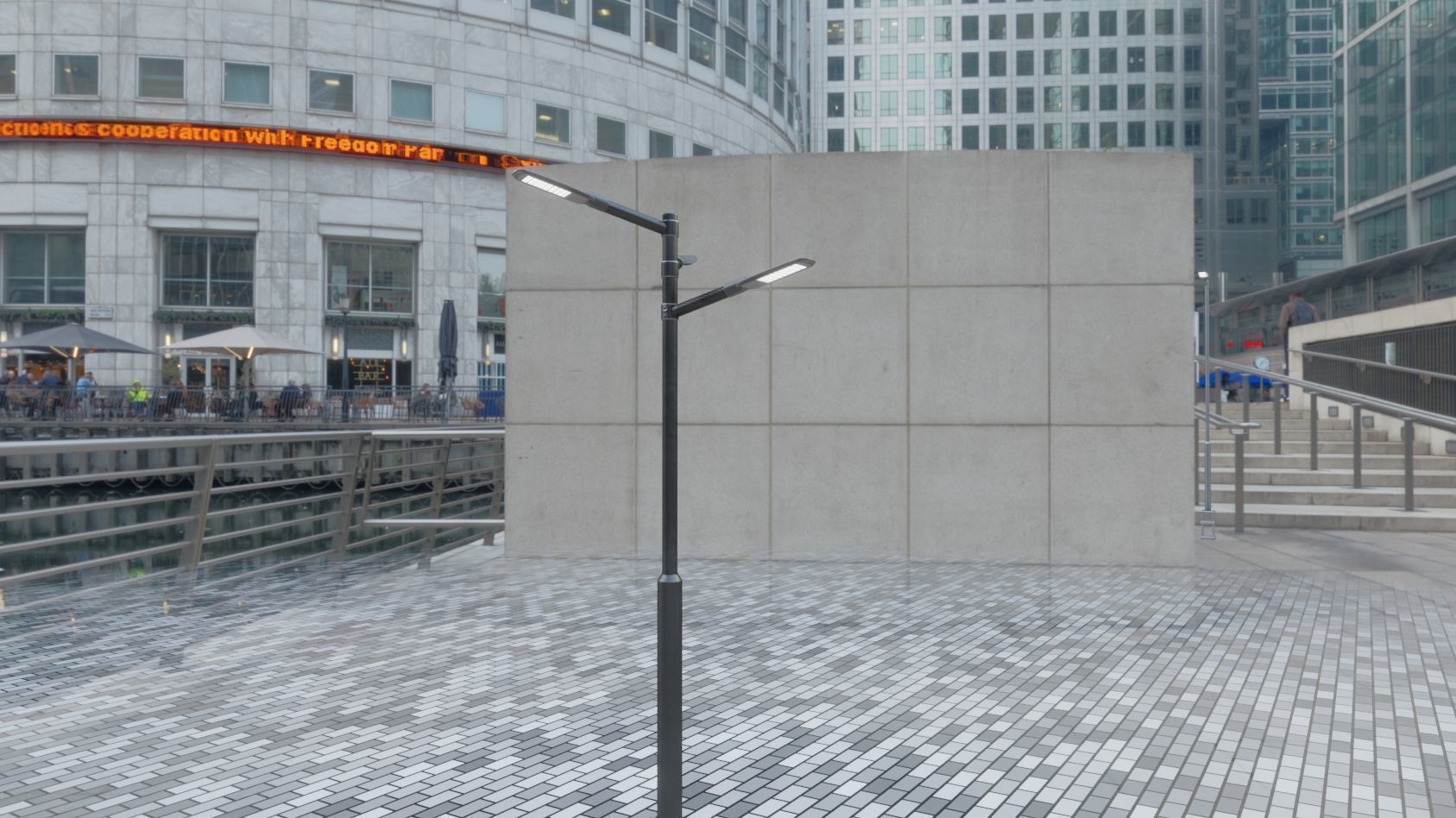 Street Light 12 version 5 3m with pole 3 Low-poly 3D model_43