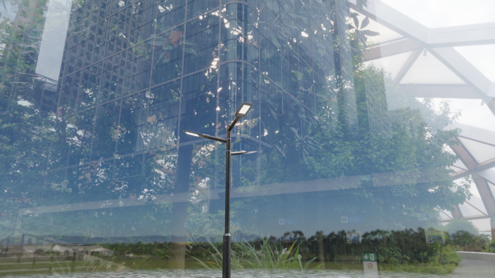 Street Light 12 version 5 3m with pole 3 Low-poly 3D model_68