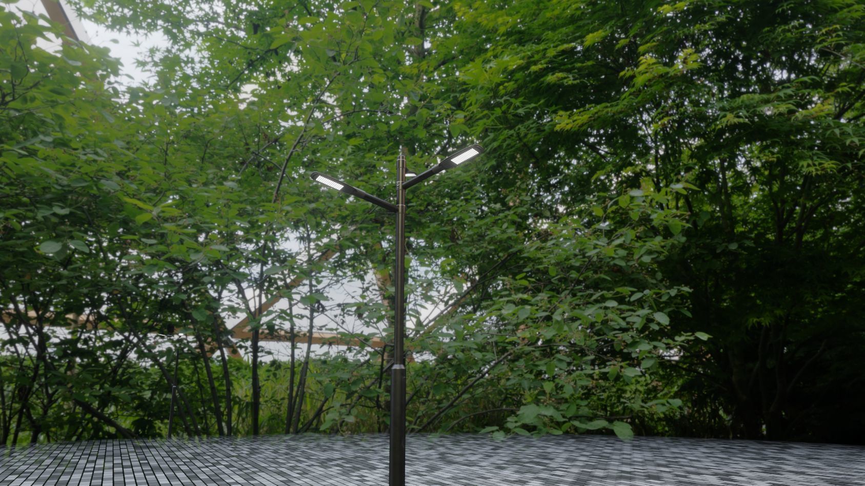 Street Light 12 version 5 3m with pole 3 Low-poly 3D model_87