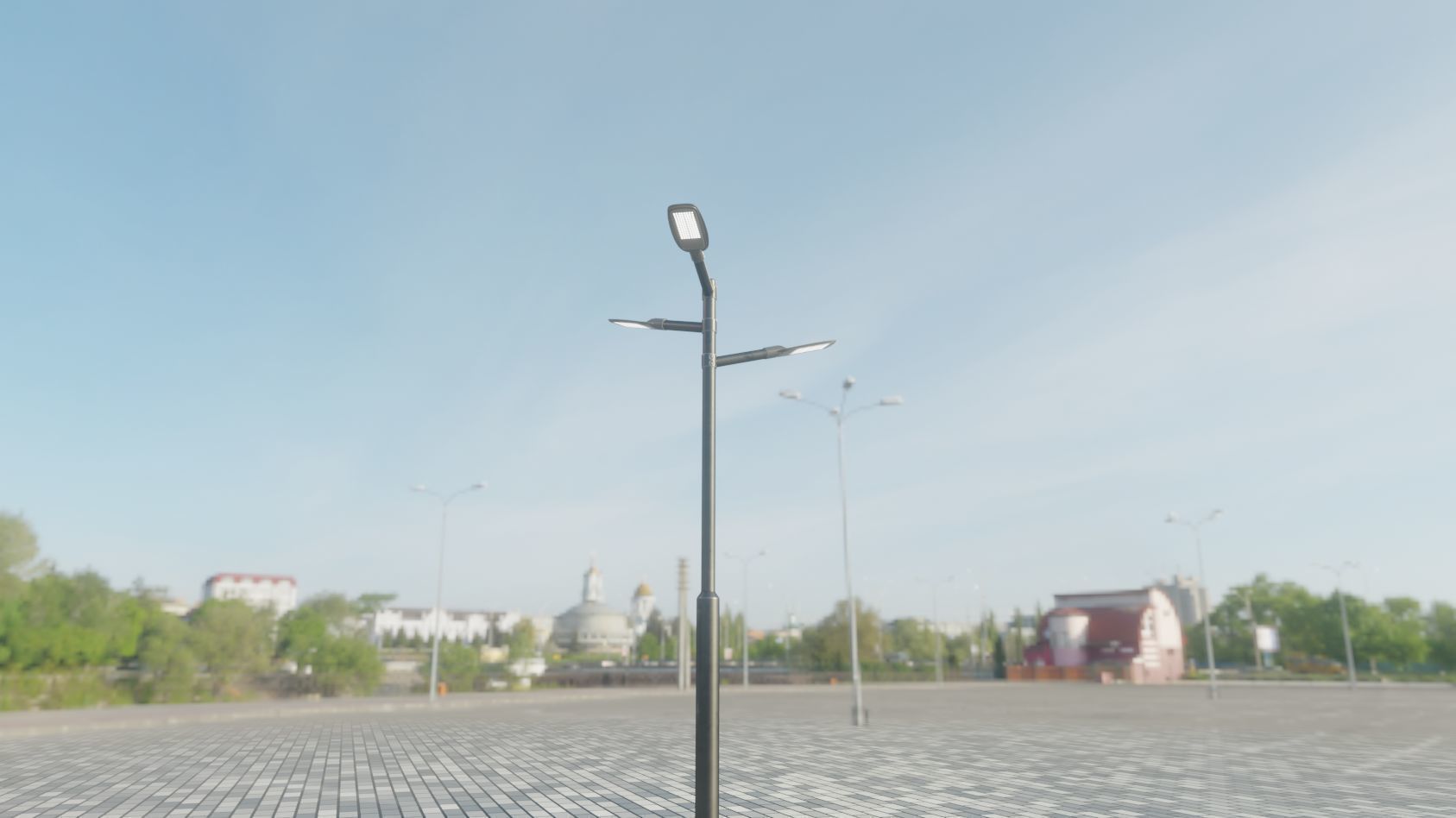 Street Light 12 version 5 3m with pole 3 Low-poly 3D model_71