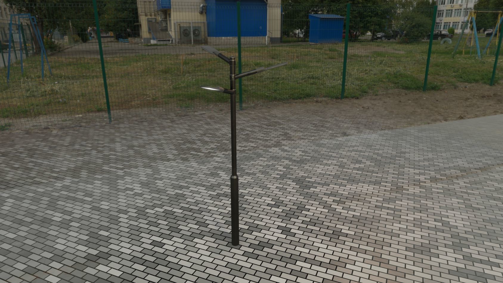 Street Light 12 version 5 3m with pole 3 Low-poly 3D model_51