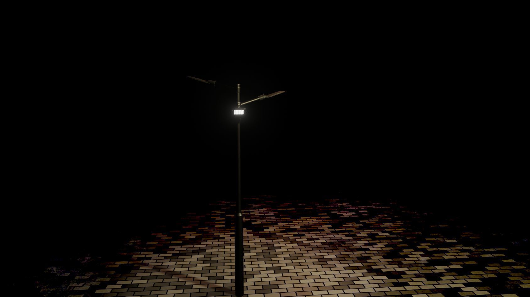 Street Light 12 version 5 3m with pole 3 Low-poly 3D model_48