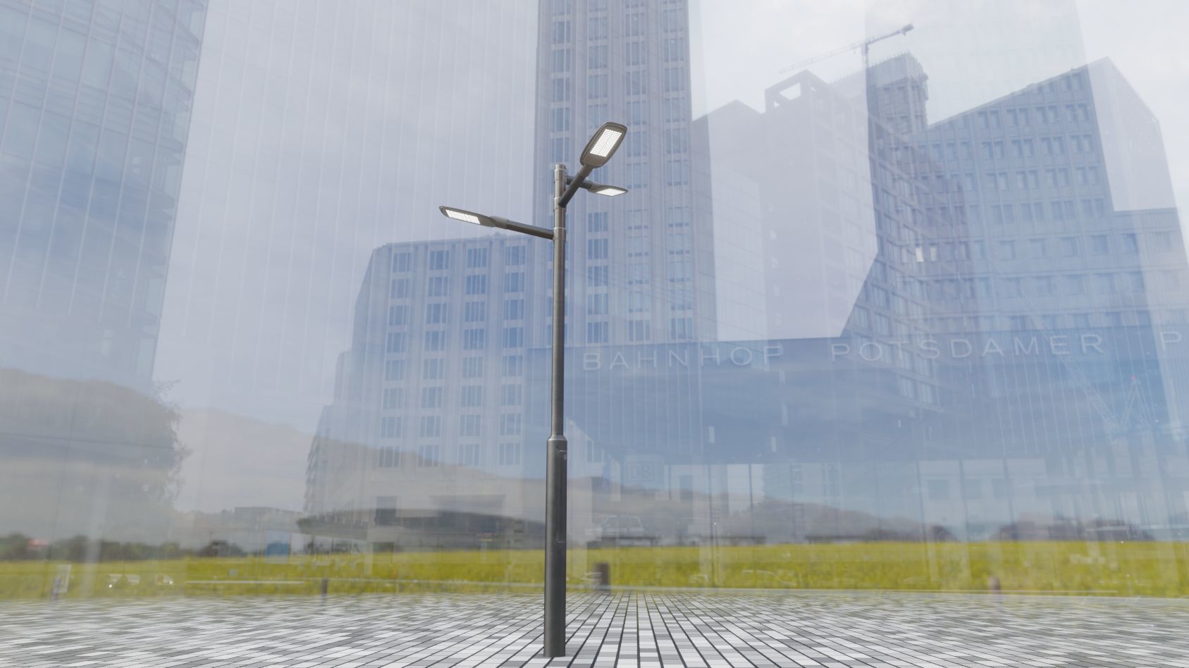 Street Light 12 version 5 3m with pole 3 Low-poly 3D model_24