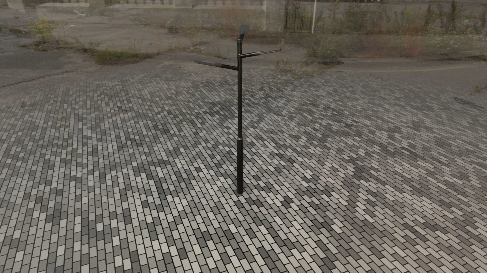 Street Light 12 version 5 3m with pole 3 Low-poly 3D model_55