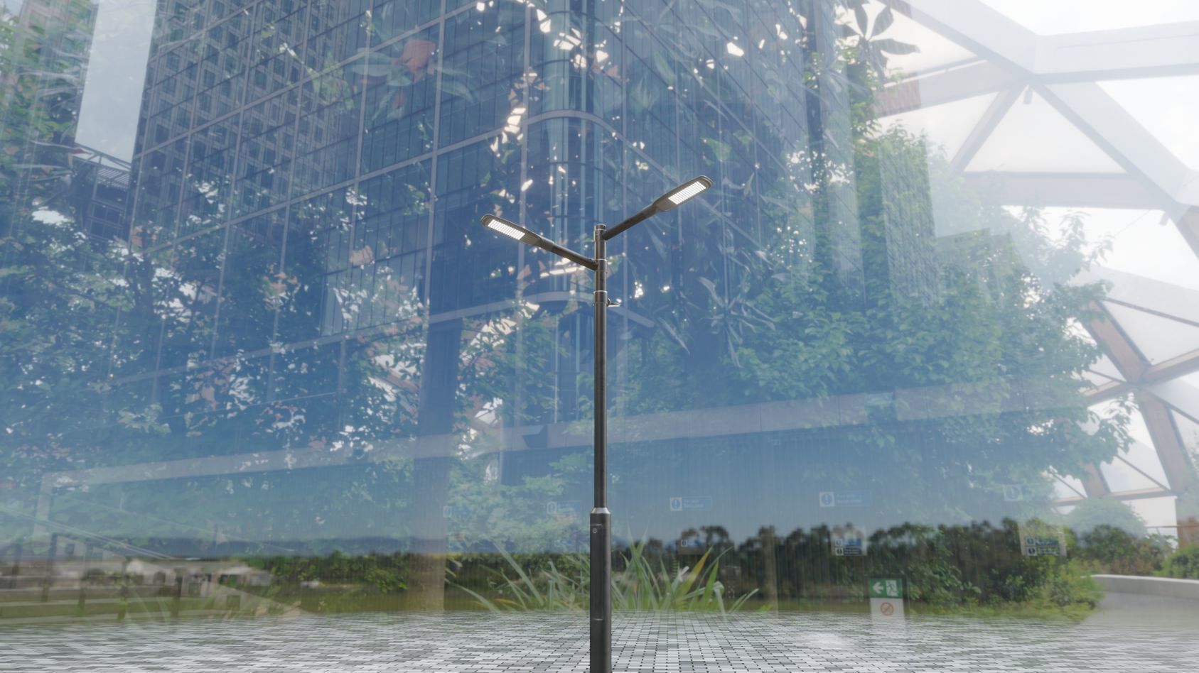 Street Light 12 version 5 3m with pole 3 Low-poly 3D model_98