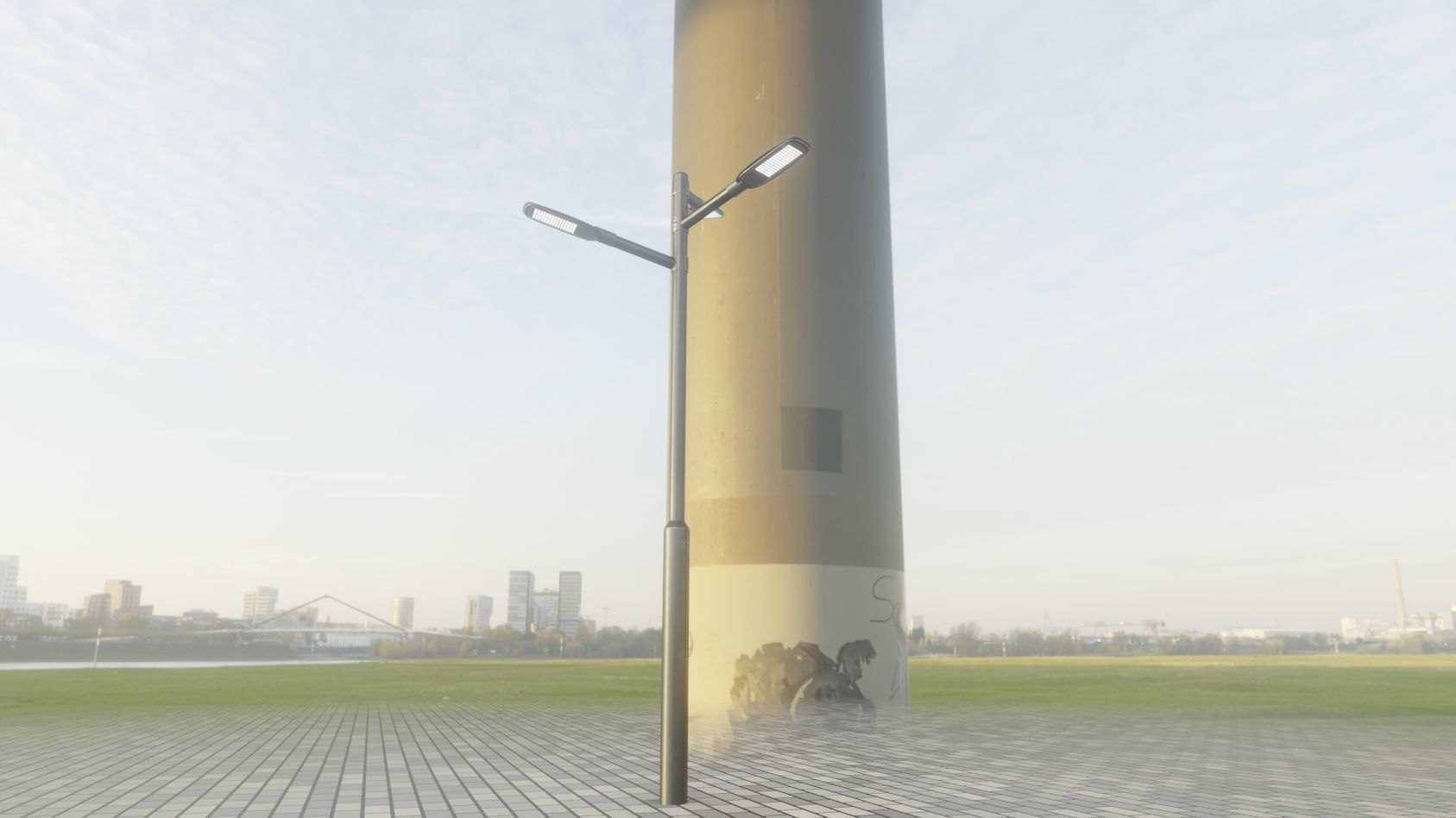 Street Light 12 version 5 3m with pole 3 Low-poly 3D model_22