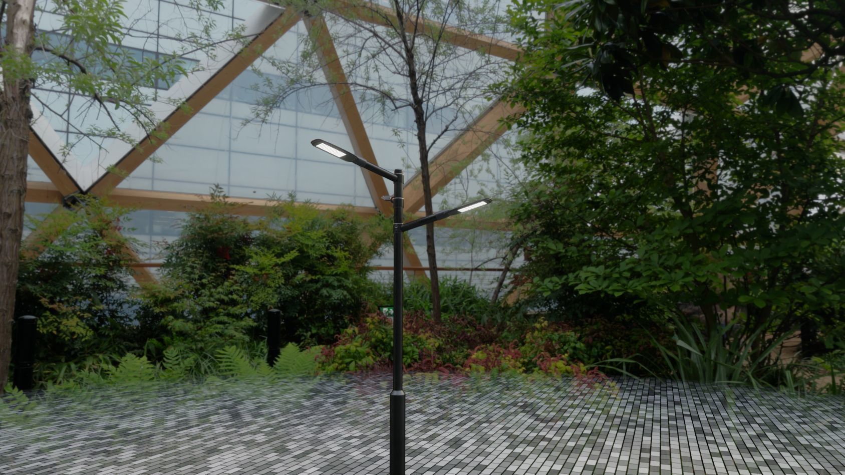 Street Light 12 version 5 3m with pole 3 Low-poly 3D model_42