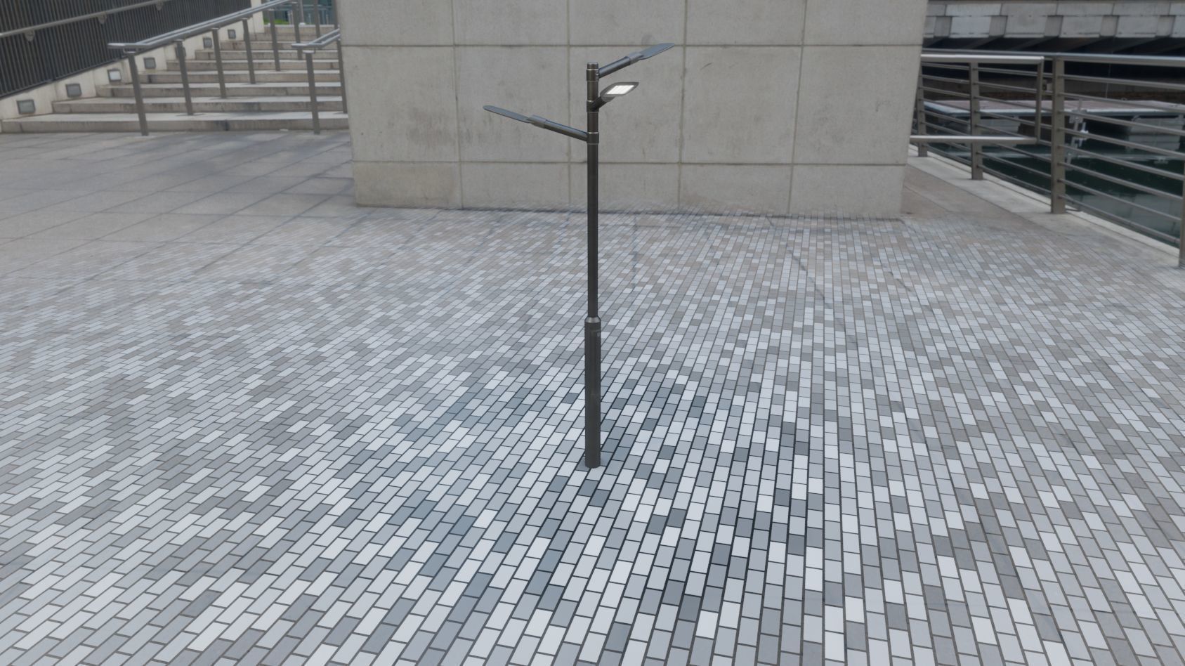Street Light 12 version 5 3m with pole 3 Low-poly 3D model_58