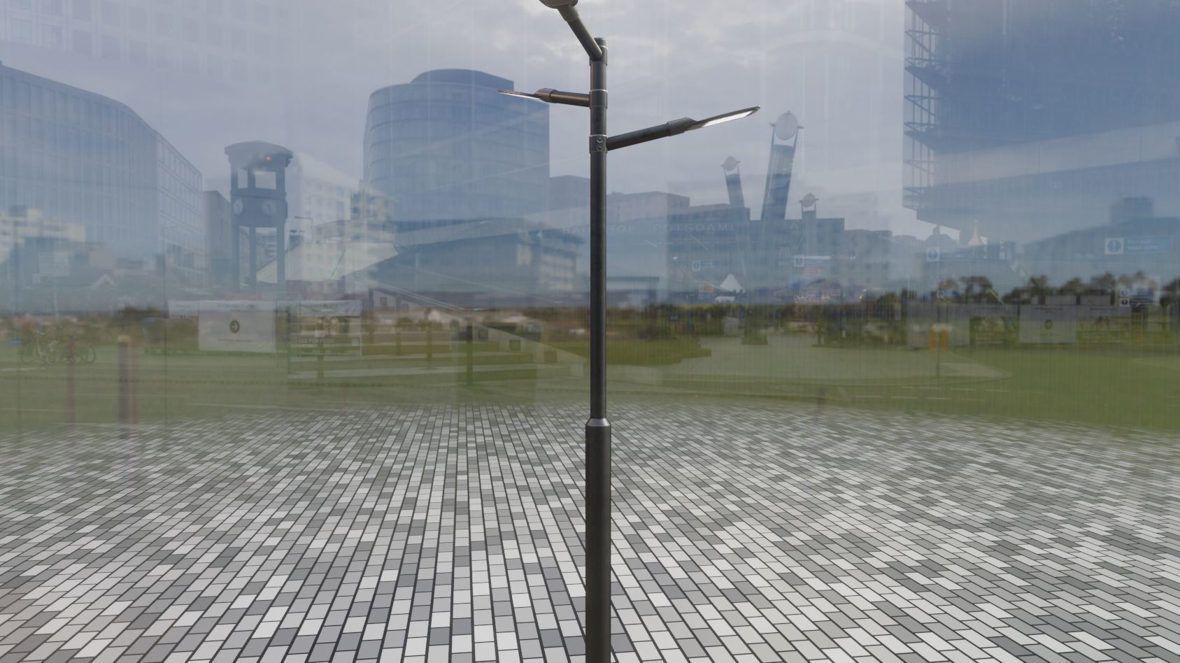 Street Light 12 version 5 3m with pole 3 Low-poly 3D model_39