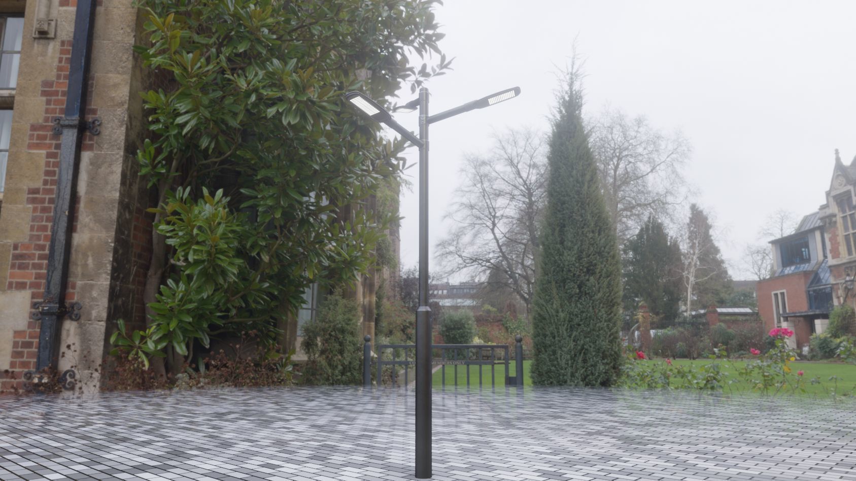 Street Light 12 version 5 3m with pole 3 Low-poly 3D model_19