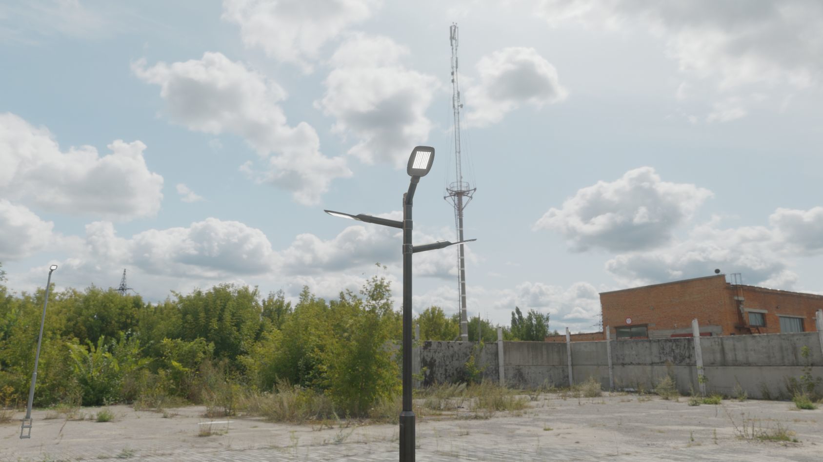 Street Light 12 version 5 3m with pole 3 Low-poly 3D model_4