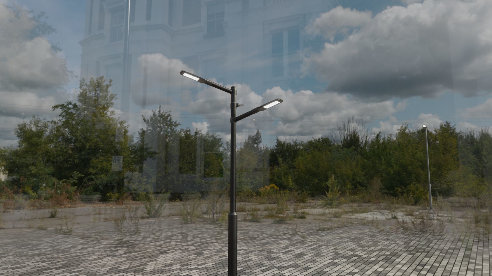 Street Light 12 version 5 3m with pole 3 Low-poly 3D model_10