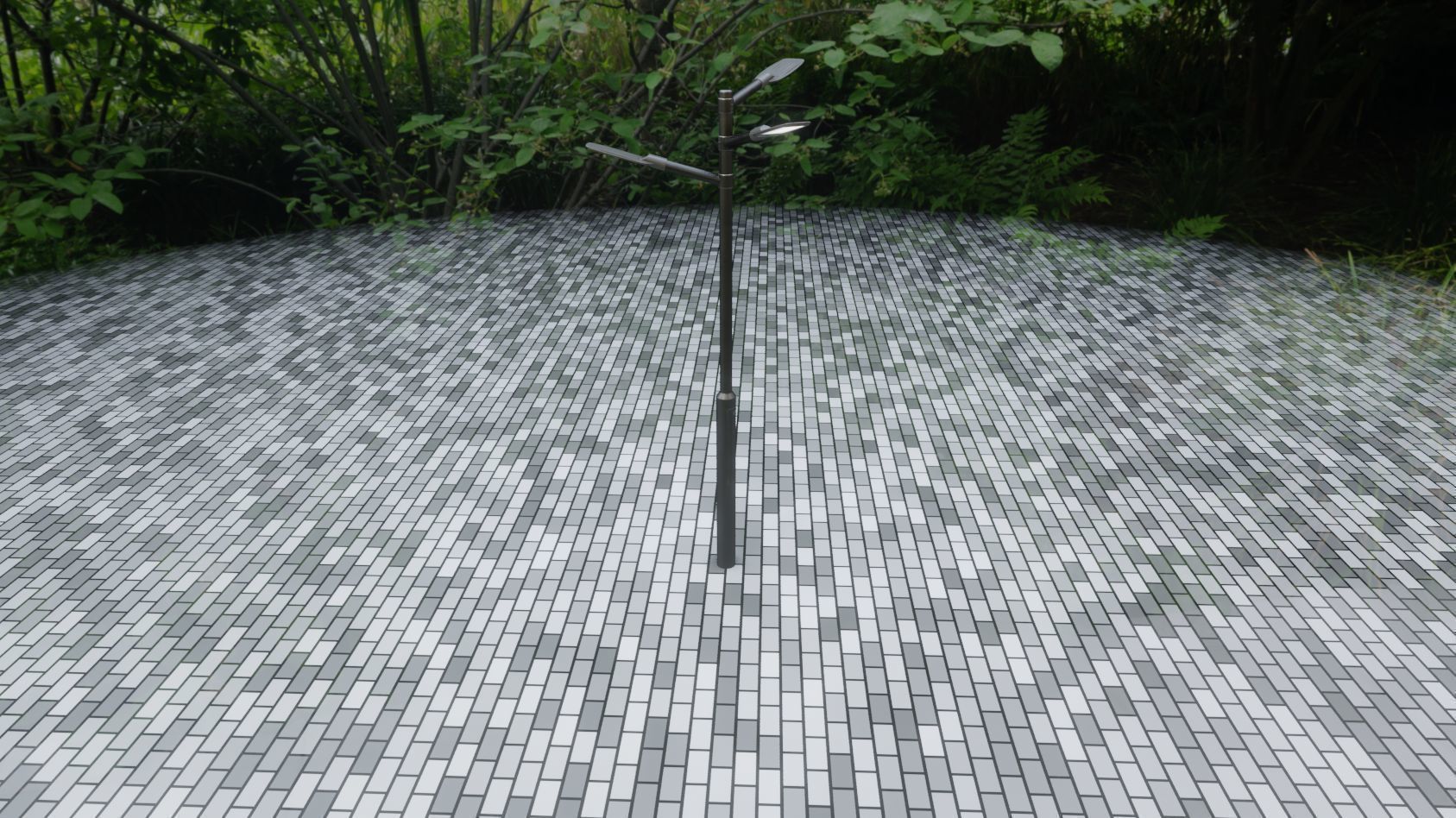 Street Light 12 version 5 3m with pole 3 Low-poly 3D model_57