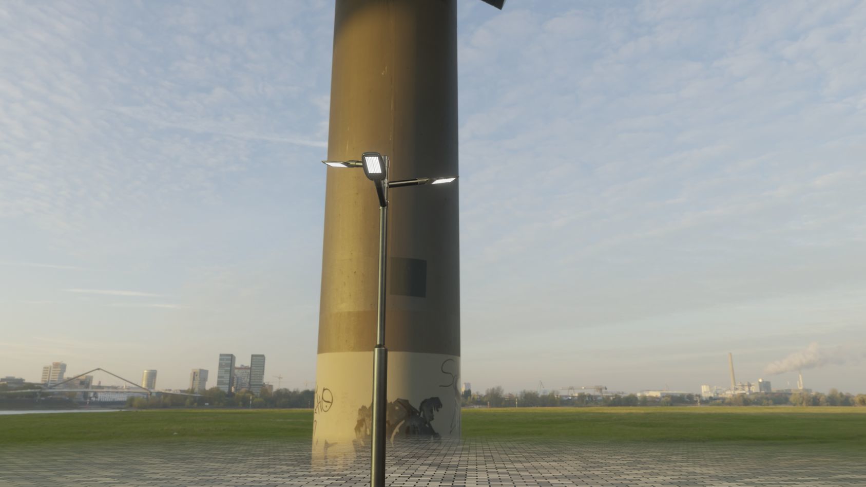 Street Light 12 version 5 3m with pole 3 Low-poly 3D model_82