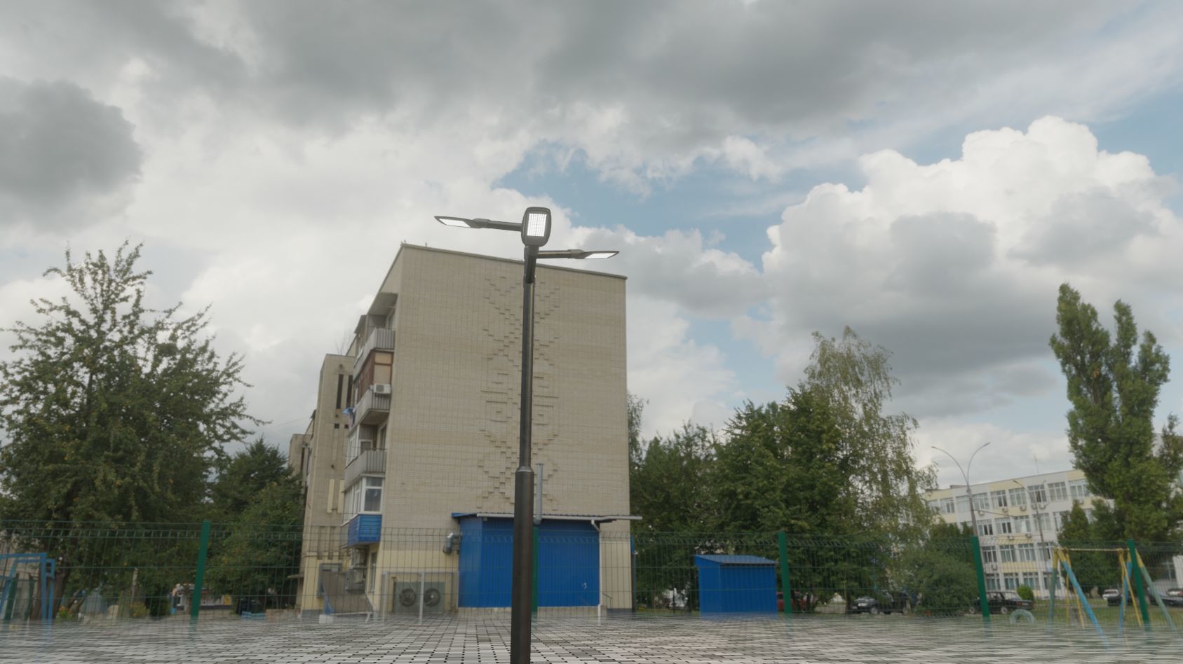 Street Light 12 version 5 3m with pole 3 Low-poly 3D model_81