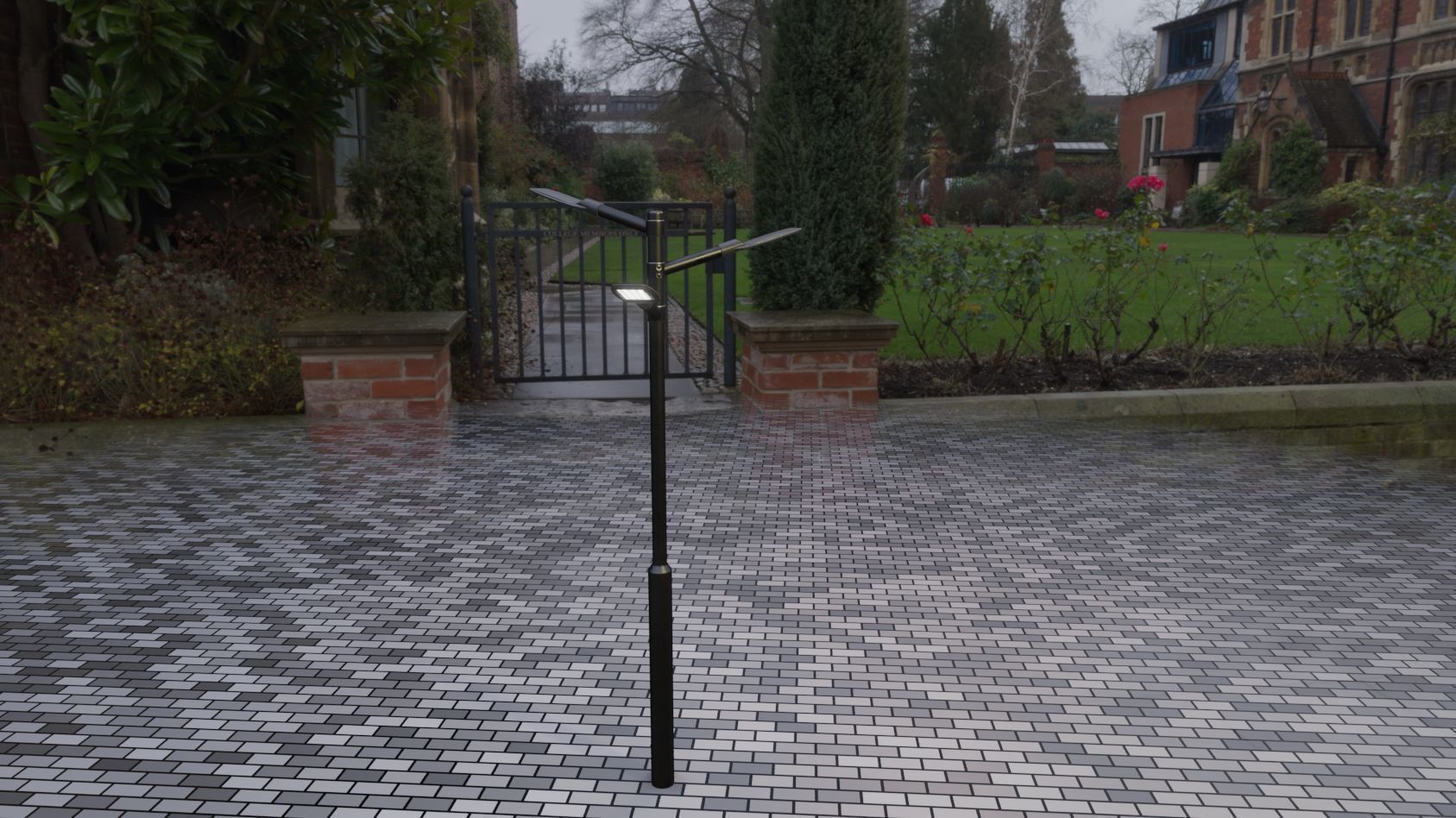 Street Light 12 version 5 3m with pole 3 Low-poly 3D model_49