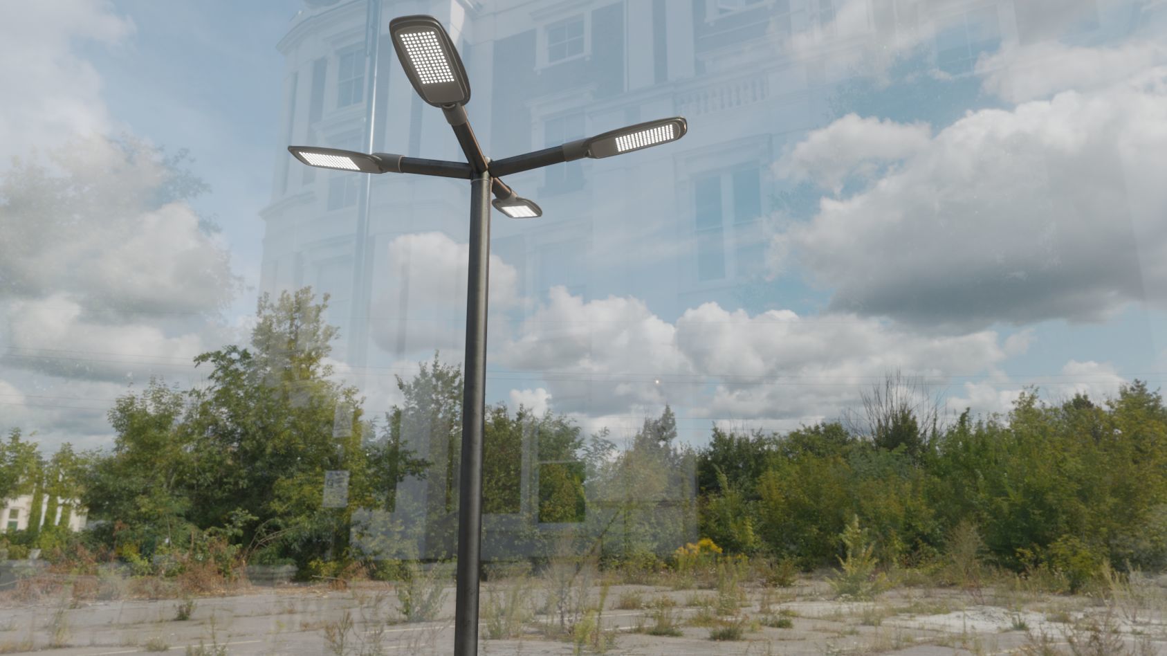 Street Light 12 version 4 3m with pole 3 Low-poly 3D model_63