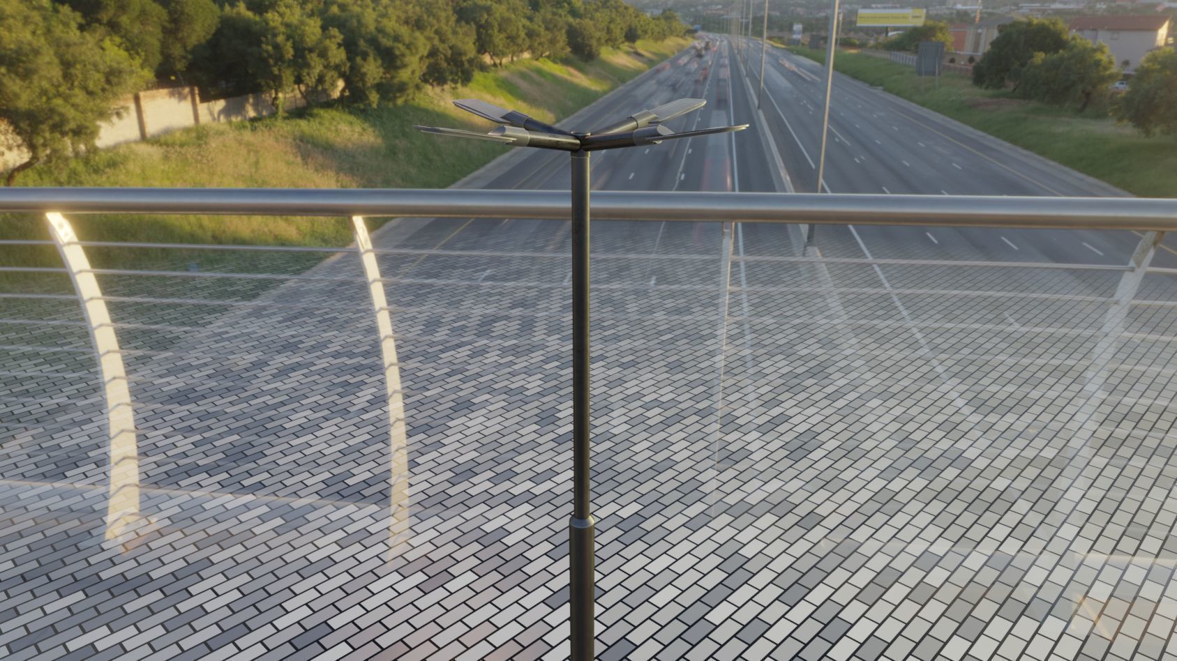 Street Light 12 version 4 3m with pole 3 Low-poly 3D model_58