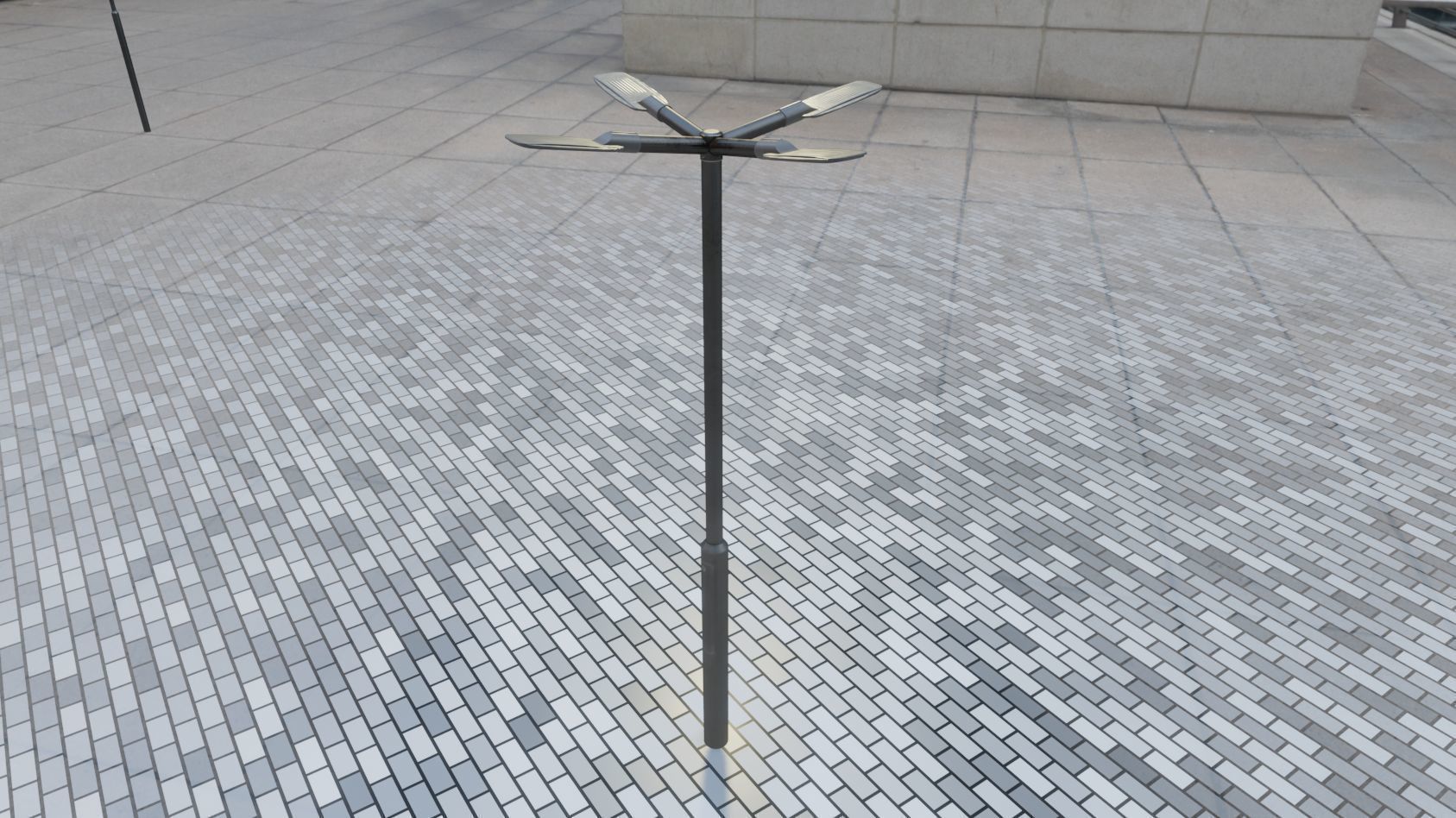 Street Light 12 version 4 3m with pole 3 Low-poly 3D model_51