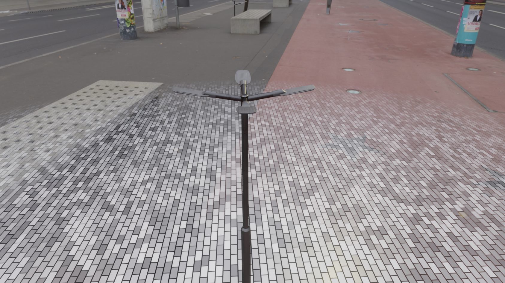 Street Light 12 version 4 3m with pole 3 Low-poly 3D model_54