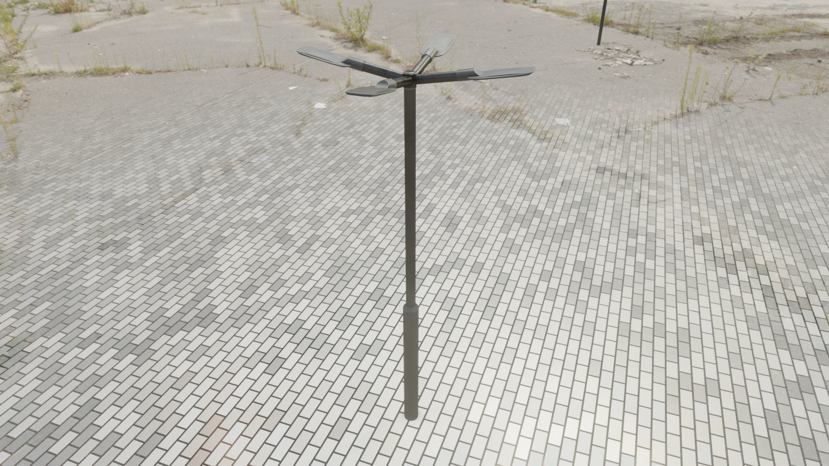 Street Light 12 version 4 3m with pole 3 Low-poly 3D model_56