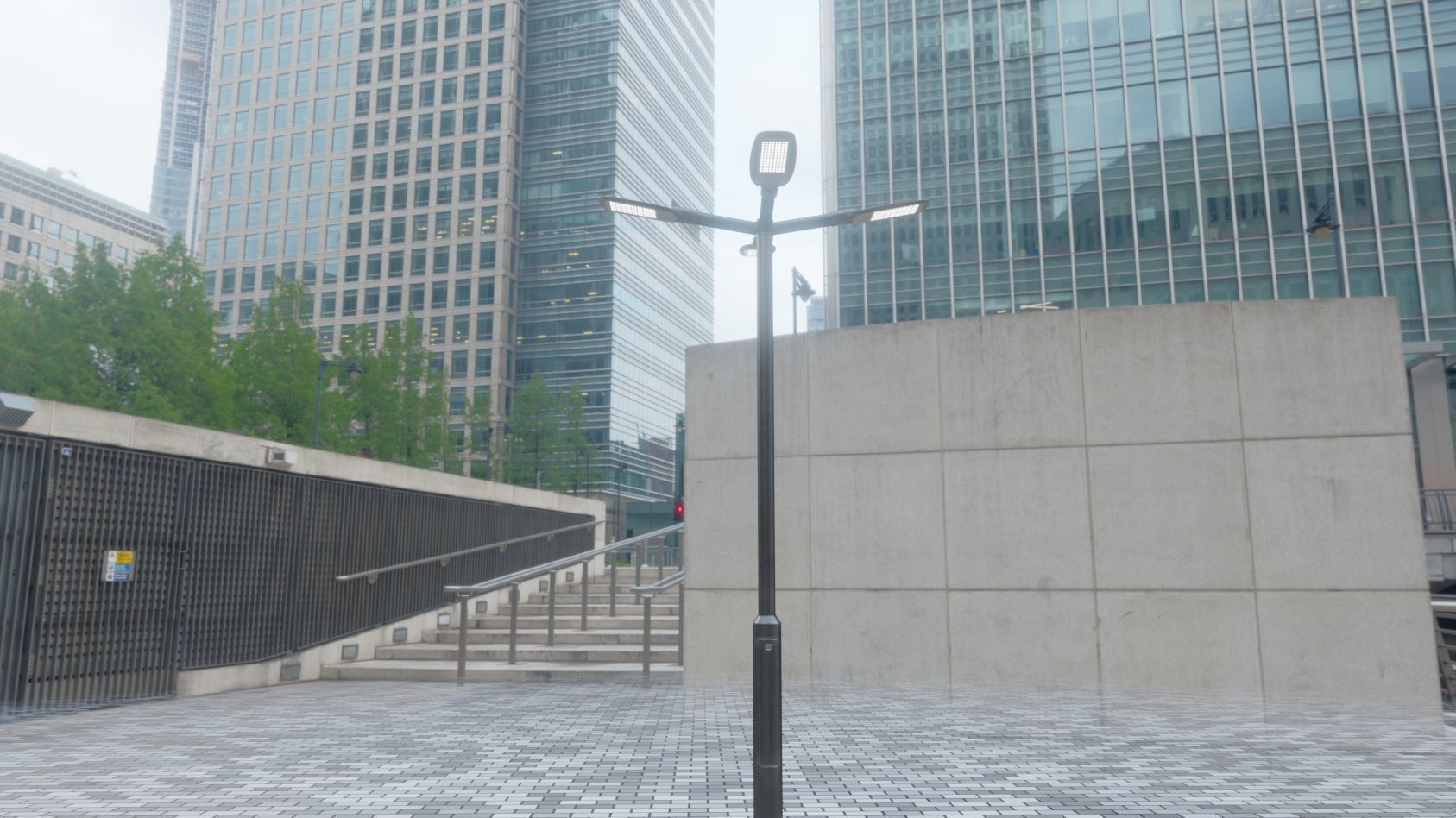 Street Light 12 version 4 3m with pole 3 Low-poly 3D model_98